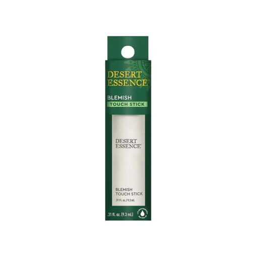 Desert Essence Herbal Blemish Touch Stick with Natural Extracts & Essential Oils - .31 Fl Ounce - Antiseptic Tea Tree Oil - Chamomile - Lavender - Palmarosa - Clear & Radiant Skin