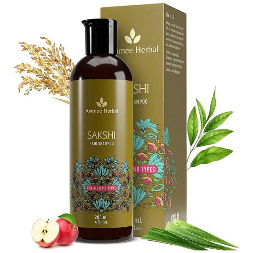 AVIMEE HERBAL Sakshi Hair Shampoo | For All Hair Types | Deep Cleaning Shampoo With Extra Foam | Sles & Paraben Free | 200Ml