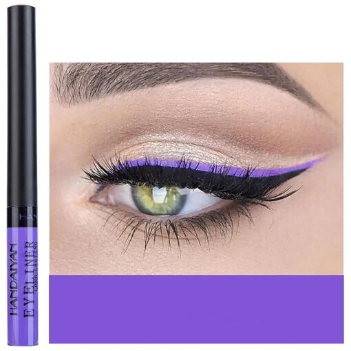 Liquid Eyeliner, Matte Colored Eyeliners, Purple Eyeliner, White Black Red Brown Green Purple Waterproof High-pigmented Colorful Eyeliners Eye Makeup,1PC Purple