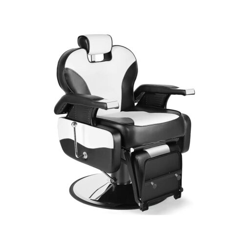 Artist hand Barber Chair Hydraulic Reclining Barber Chairs Heavy Duty Salon Chair for Hair Stylist Tattoo Chair Salon Equipment ( White, Black )