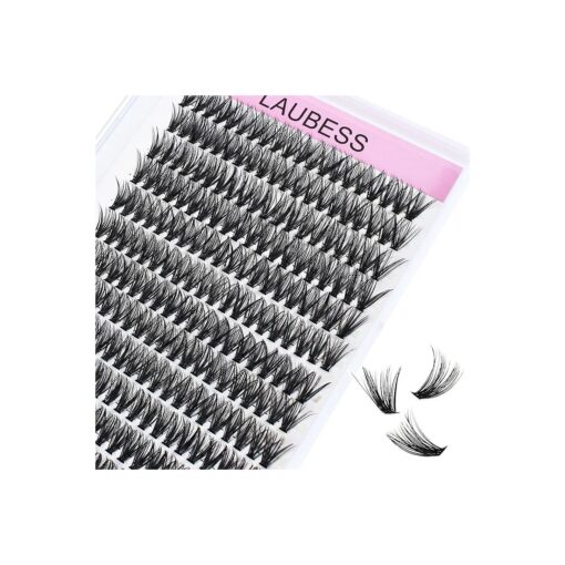 DIY Eyelash Extension 240pcs 40D Cluster Lashes Long False Eyelashes Individual Lashes Cluster Eyelash Extensions ( 40D-0.07D-13mm )