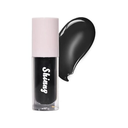 MAEPEOR Black Glossy Lipgloss 5 Colors Nourishing High-shine Glossy Lipgloss Luscious-colors Non-Sticky Shine Glossy Lipgloss ( Black )