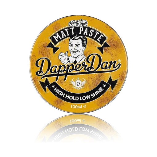 Dapper Dan Matt Paste, High Hold Low Shine Hair Paste for Men, Versatile Hair Product with Flexible Hold for All Styles, Vintage Cologne Fragrance, 1 x 100ml