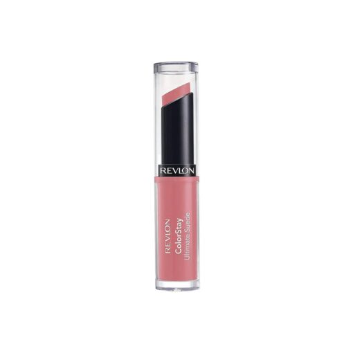 REVLON Lipstick, ColorStay Ultimate Suede Lipstick, High Impact Lip color with Moisturizing Creamy Formula, Infused with Vitamin E, 025 Socialite, 0.09 Oz