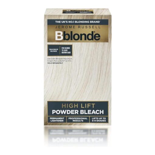 Jerome Russell Bblonde High Lift Bleach Powder - Hair Bleach for Blonde to Dark Brown Hair Colour with Mineral Oils for Hair Care, Blonde Hair Dye Lifts 6-9 Shades, Pack of 4 Sachets inside ( 4x 25g )