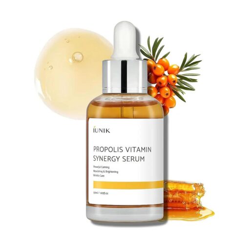 IUNIK Propolis 70 % Vitamins 17 % Synergy Serum - Centella Asiatica Calming Soothing Deep Nourishing for Dry Dull Spot Hyperpigmentation Sensitive Acne-prone Skin No Pore Clogging Korean Skincare