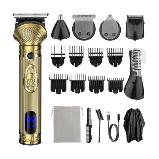 Beard Trimmer for Men Professional Hair Clippers Trimmer Kit Electric Shaver/Razor Hair Trimmer Nose Hair Trimmer for Men Cordless Grooming Kit 6 in 1, Fathers Day Gifts for Men