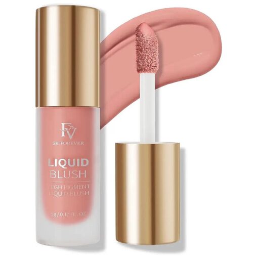 FV Liquid Blush, Long Lasting & Blendable Cream Blush for Cheeks, High Pigmented Dewy Blush Makeup, Buildable Face Blushes for Healthy Natural Finish ( Honey )