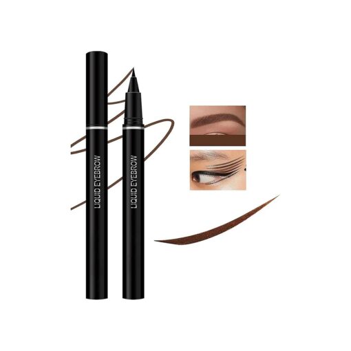 Ultra-Fine Liquid Eyeliner & Eyebrow Pencil, 2 In 1high-Pigmented Multifunctional Wild Water Eyebrow Pencil, Felt-Tip Quick Drying Waterproof Eye Liner Pen Women Perfect Eye Makeup ( 04 )