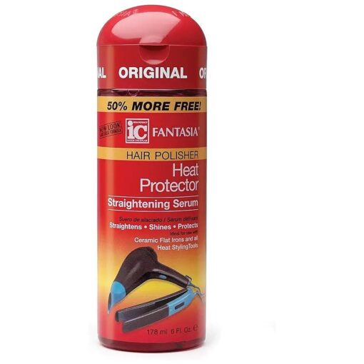 Fantasia High Potency IC Heat Protector Straightening Serum, Hair Polisher, 6 oz .