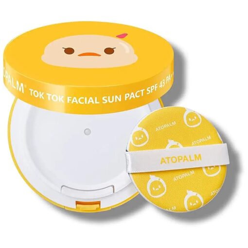 Tok Facial Sun Pact 15g SPF43 PA+++| Zinc Sunscreen for Sensitive Skin | Dry Moisturizing Protection Korean Mineral Cream