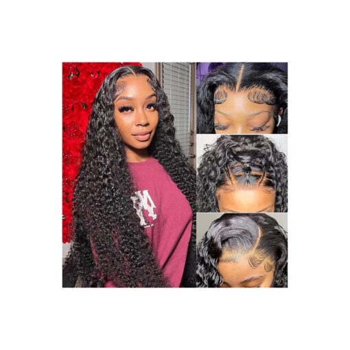 28 Inch Water Wave Lace Front Human Hair Wigs for Black Women Glueless 13x4 Water Wave Wig Human Hair Wet and Wavy Wigs Human Hair with Baby Hair Pre Plucked 180 % Density