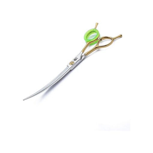 6/7 inch Barber Scissors Shear Curved - Hair Cutting Scissors Two-way Bent Blade Scissor Japanese 440C Steel - Hair Stylists Shears with Twin Tail ( C-7 inch-Curved Scissor )