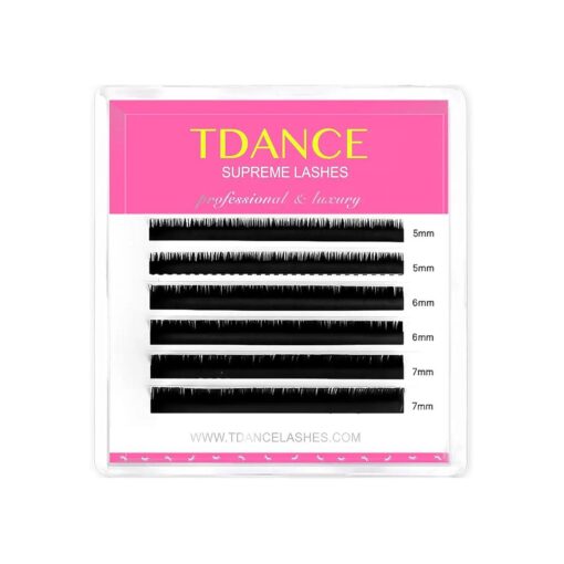 TDANCE Bottom Lash Extension 0.03/0.05/0.07mm Thickness Bottom Lashes Lower Lash Extensions B Curl 5-7mm Mixed Under Bottom Eyelashes ( 0.03-B,5-7 mm )