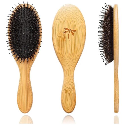 Belula Boar Bristle Hair Brush - Hair Brushes for Women & Mens Hair Brush, Detangler Brush, Hairbrush, Detangling Brush for Long, Curly or Any Type of Hair .