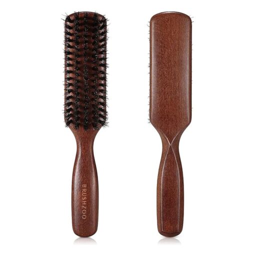 Hair Brush, Boar Bristle Brush for Men Thin Fine Normal Hair, Beech Handle, Boar Bristle Hairbrush for Hair & Beard