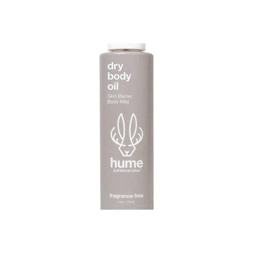 HUME SUPERNATURAL Dry Body Oil Spray - Moisturizing Oil for Dry Skin, After Shower Body Oils for Women and Men, Oil Body Spray, Nourishing, Hydration, Glow, Probiotic, Fragrance Free, 1 Pack