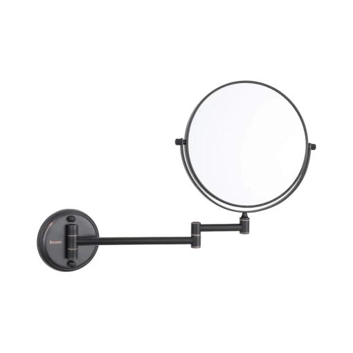 Wall Mounted Magnifying Makeup Mirror with 10x Magnification, Oil Rubbed Bronze, 8 Inch Double-Sided Swivel Makeup Mirror Wall, 12 Inch Extension