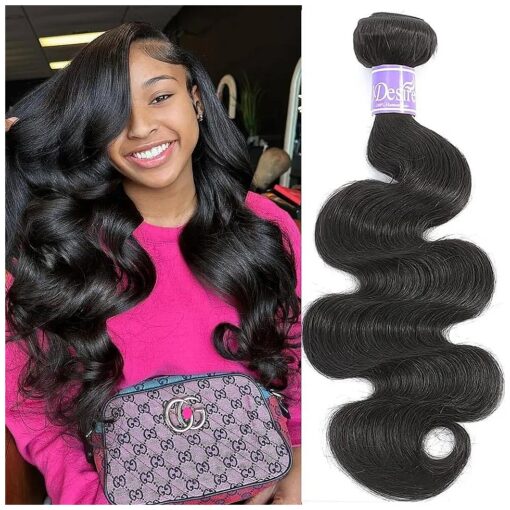 12A Brazilian Virgin Hair Body Wave 1 Bundle 100 % Unprocessed Brazilian Body Wave Human Hair Extensions for Black Women ( 16inch )