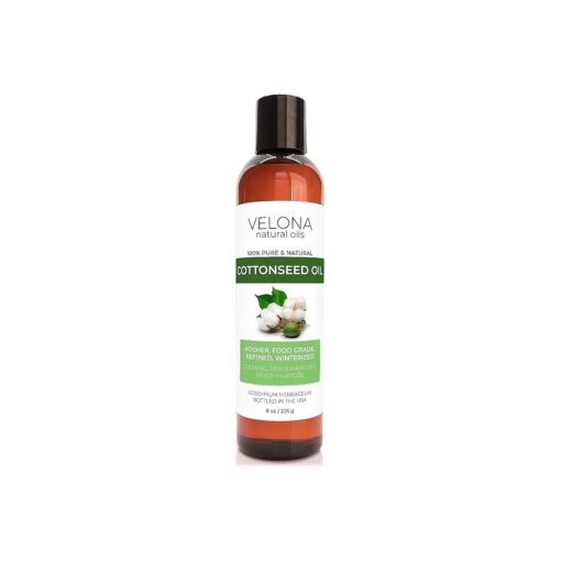 velona Cotton Seed Oil 8 oz | 100 % Pure and Natural Carrier Oil | Refined, Cold pressed | Cooking, Skin, Face, Body, Hair Care | Use Today - Enjoy Results