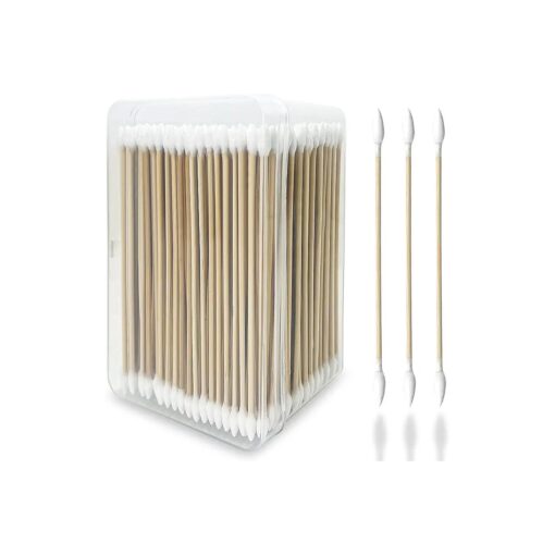 400PCS Gun Cleaning Swabs, Double Ended Cotton Swabs, 6 Inch Long Cotton Swab in Storage Box - Pointed Cotton Swabs, Bamboo Cotton Swabs Lint Free for Gun Cleaning, Electronic, Makeup ...