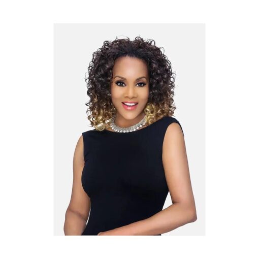 Vivica A, Fox 14 Inch Bob Style with Layered Summer Curl High Heat Resistant Synthetic Hair Half Wig - HW-TWEEDY ( 613 )