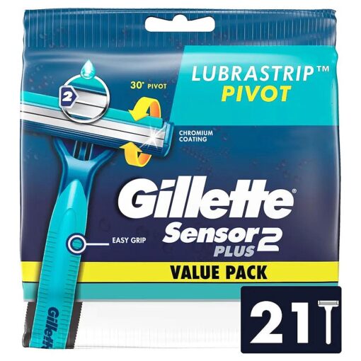 Sensor2 Plus Pivot Men 's Disposable Razor, 21 Razors