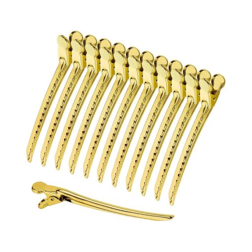 Hair Clips Prong For Hair Metal Hair Clips For Styling Hair Clips For Duckbill Hair Clips Sectioning Clips- Barrettes For Hairdressing Salon Styling Tools Stainless Steel