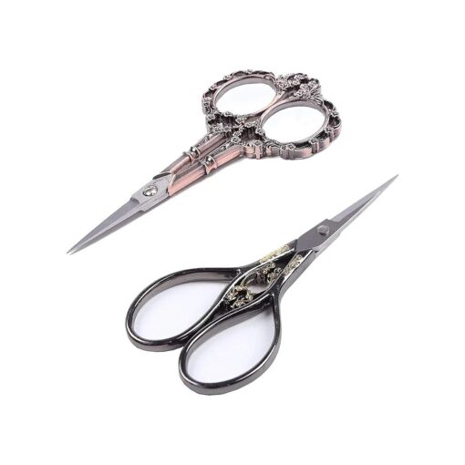 BIHRTC Vintage Plum Blossom Clouds Sewing Scissors for Embroidery, Sewing, Craft, Art Work & Everyday Use - Pack of 2,1pc Per Design