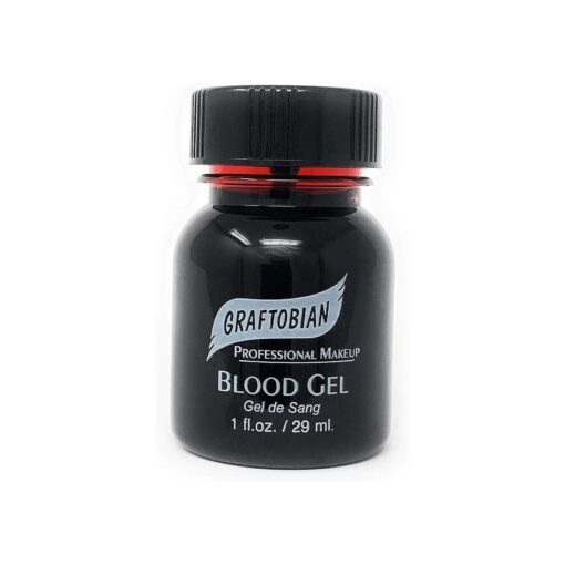 Graftobian Blood Gel 1oz Bottle - Special FX Fake Blood for Halloween - Drips & Never Dries