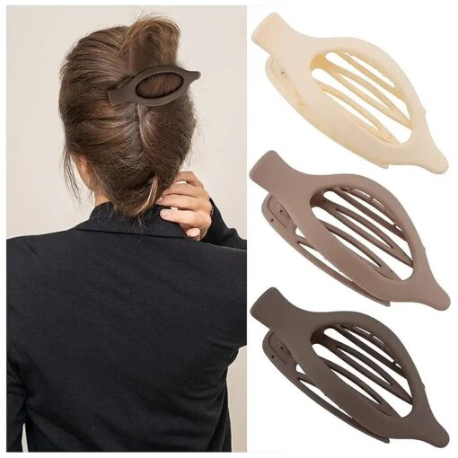 Flat Hair Claw Clips for Thick Hair Alligator Hair Clips 3Pcs Hair Claw Clips for Thin Hair Duck Billed Hair Clips Matte Hair Clips Large Hair Clips Neutral Claw Clips Hair Barrettes for Women