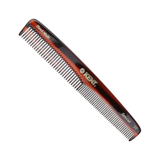 Kent 3T 6.5 Inch Double Tooth Hair Dressing Comb, Fine and Wide Tooth Dresser Comb For Hair, Beard and Mustache, Coarse and Fine Hair Styling Grooming Comb for Men, Women and Kids, Made in England