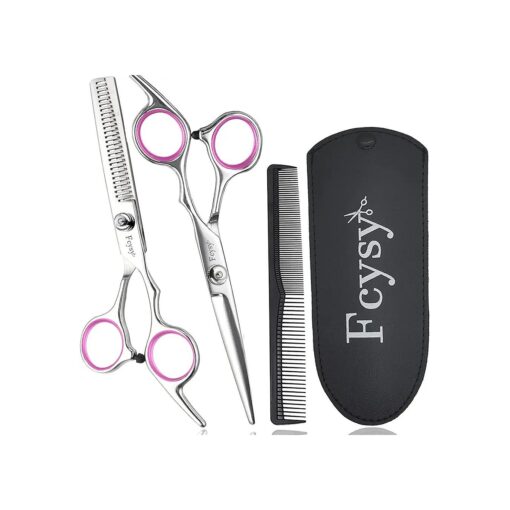 Hair Scissors Blending Shears Set, Fcysy Hair Cutting Scissors Kit Barber Scissors Thinning Shears, Hair Cut Set Professional Salon Haircutting Tools Hairdresser Scissors of Hairdressing Accessories