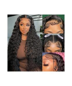 joydrop Deep Wave HD Lace Front Wigs Human Hair 180 % Density Glueless Lace Front Wigs for Black Women 13x4 Lace front Wigs Human Hair Pre Plucked HD Lace Frontal Wigs Deep Wave Human Hair 30 Inch