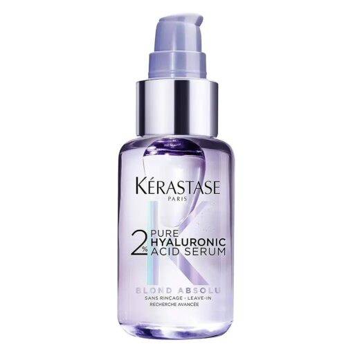 KERASTASE Blond Absolu Hyaluronic Acid Hair Serum | Repairs Damaged Hair & Soothes Scalp | Instantly Hydrates & Adds Shine | 2 % Hyaluronic Acid | For Bleached & Highlighted Blonde Hair | 1.7 fl oz