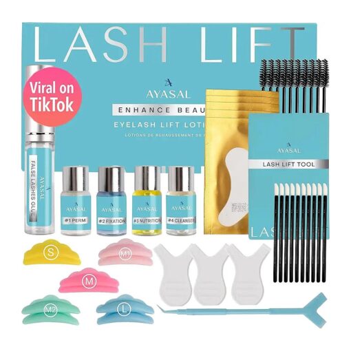 Lash Lift Kit Eyelash Perm Kit, with Detailed Instruction Eyelash Lift Kit, Easy for Beginner and Professional Lash Perm Kit, Achieve Salon-Quality Lashes Lift with Safe and Effective Result