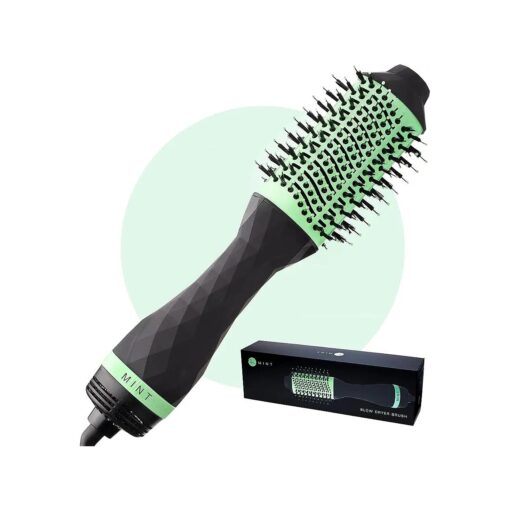 Professional Series 5-in-1 Blow Dryer Brush Hair Styler by MINT | Powerful Frizz-Eliminating Ionic Hair Dryer Brush | Blowout Brush Straightens & Smooths | Hot Air Brush Volumizer for Fine/Thick Hair