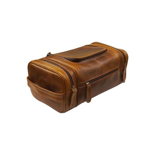 Leather Toiletry Bag For Men Women Dopp Kit Mens Hanging Toiletry Bag ( PREMIUM LEATHER ) Travel Toiletry Bag for Traveling Extra Large Toiletry Bag Cosmetic Travel Bag for Toiletries Shaving Bag