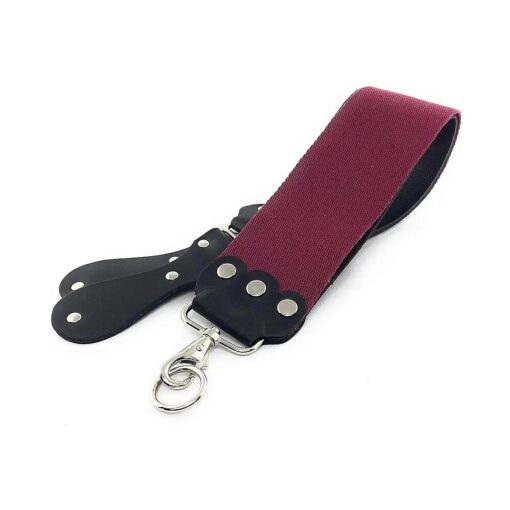 G.B.S Ultra Wide Straight Razor Strop Handmade Barber Leather Razor Strop for Sharpening Razor, Knives Dual Sharpening Strap Black and Maroon with Fine Edges blades 3" x 26" for Men