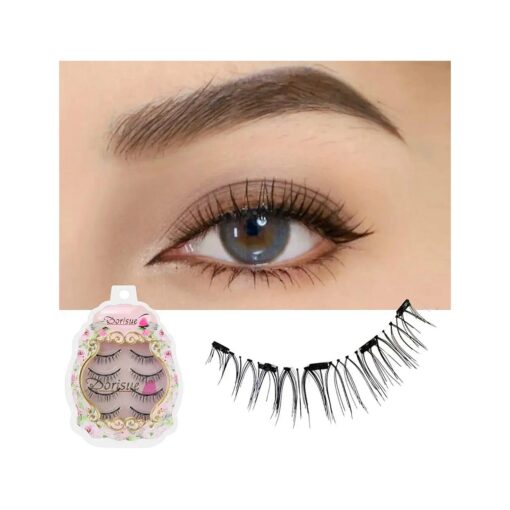 Magnetic eyelashes natural look Short lashes Hight Quality face eyelashes Pack of 4 eyelashes pack E3 Magnetic lashes Black