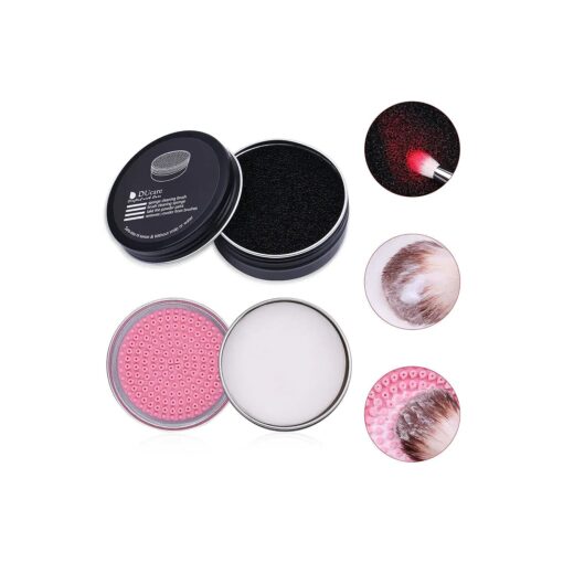 DUcare Makeup Brush Cleaner Makeup Brushes Solid Soap Cleanser with Color Removal Sponge Brush Cleaning Mat, Silicone Makeup Cleaning Cosmetic Cleaner Blenders Shampoo Removes Shadow Color