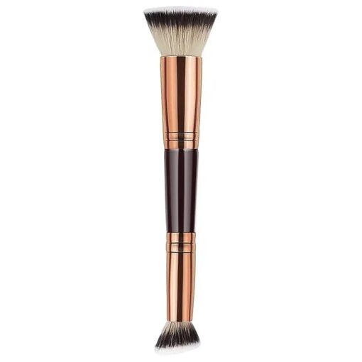 Foundation Brush, Double-Ended Make Up Brushes for Foundation, Powder, Blush and Concealer, Long Kabuki Brush for Liquid, Cream and Powders Products ( Gold ) -GOHIGH