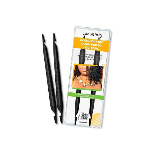 Locsanity Interlocking Tool for Locs - Dual-Ended Metal Dreadlock Crochet Needle - Sisterlock Retightening Tool, Loc Maintenance - Hair Styling Dreads, Microlocks, Small/Medium Locs