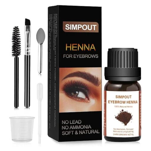 Purely Natural Henna Powder, 6 grams, Professional Henna Hair, DIY Henna Hair Kit at Home and Salon, Easy to Use ( E01 Dark Brown )