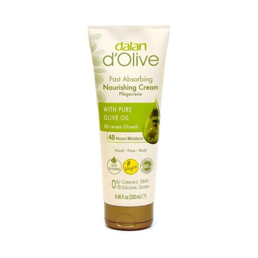 Hand and Body Cream, Pure Olive Oil, Dalan D'olive 250ml - 8.45floz