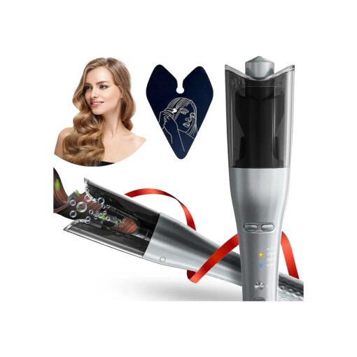 Automatic Hair Curler, Upgraded Automatic Curling Iron with Anion to Protect Hair, Double Layer Heat Shield, Smart Anti-Stuck, 3 Temperatures & 3 Timer, 1 Inch Curling Iron with Dual Voltage