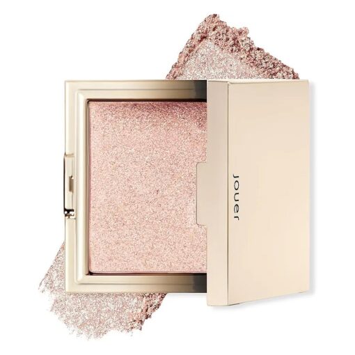 Jouer Powder Highlighter - Creamy Formula - Luxurious Finish - Buildable Pigment - Talc, Paraben, Gluten & Cruelty Free - Vegan Friendly, Citrine-Shimmering Gold, Rose Gold