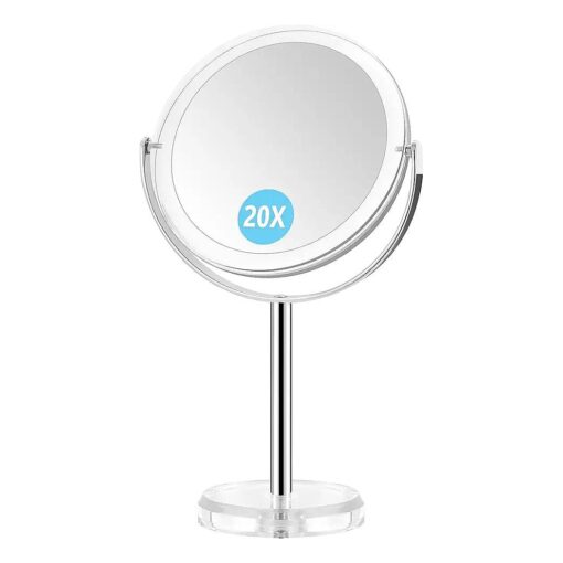 Magnifying Mirror,20x Makeup Mirror with Magnification, Double Sided 1X/20X Magnifying Mirror with Stand, Shaving Mirror and Personal Mirrors,6.6 Inches