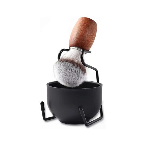 Shaving Brush Set for Men, 3pcs Shaving Set Includes Shaving Brush Shaving Bowl and Razor Stand