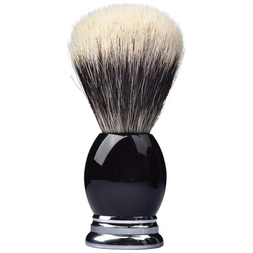 Je & Co 100 % Fine Silvertip Badger Bristle Shaving Brush, With Heavy Weight Resin Base ( Curved Top )